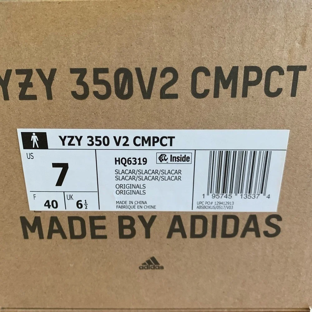 YEEZY ADIDAS Black Brown women’s 8.5 men’s 7 Sneakers Shoes 350 V2 C… - Picture 9 of 12